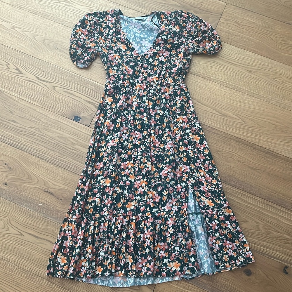 Zara floral midi dress size medium